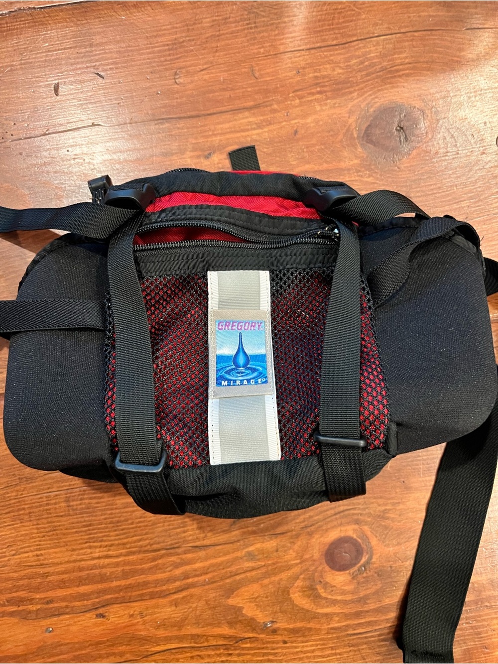 Vintage Gregory Mirage Lumbar Waist Pack Fanny Pack Hiking Black Red